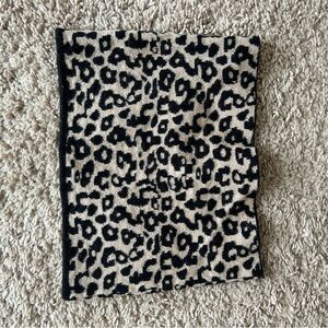 Kendall & Kylie Black and Cream Cheetah Knit Tube Top